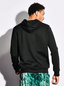เสื้อฮู้ดผู้ชายสไตล์ลำลองแบบซิป รุ่นใหม่ล่าสุด ปรับแต่งได้เต็มที่ ผ้าฝ้าย 100% ทรงโอเวอร์ไซส์ สวมใส่สบาย เหมาะสำหรับฤดูหนาว ประดับด้วยคริสตัล - Product Image 2