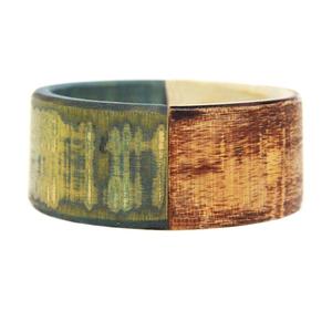 Wholesale Hand-Created Resin <b>Bangles</b> with Smoke Pattern <b>Wood</b> Bracelets Pearls and Diamonds for Weddings Parties and Gifts - Product Image 1