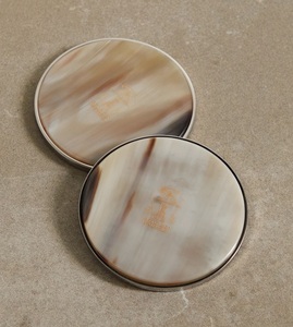 Sous-verre en corne de bœuf de qualité supérieure à 100 % pour le café, le thé, sous-verre pour usage multiple, décoration de table d'hôtel, restaurant, produits de cuisine - Product Image 2