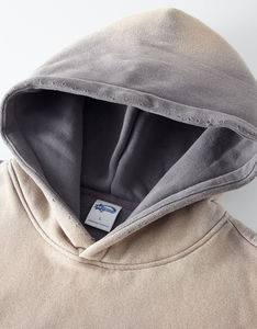 OEM personalizado al por mayor pulóver Vintage ácido lavado con capucha para los hombres de algodón pesado de gran tamaño sudaderas con capucha en blanco - Product Image 6