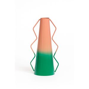 Jarrón de Metal con Rayas Azules de Lujo Abstracto Nórdico, Jarrón Redondo Artesanal Pintado a Mano, Jarrones Decorativos al por Mayor, Maceta - Product Image 3