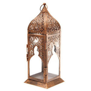 Awesome Tall Size Metal Glass Iron <b>Lantern</b> with Gold Finish Attractive Design for Home or Office Hanging Garden Decor - Product Image 5