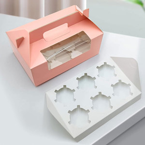 Custom Rigid Food <b>Cookies</b> Takeaway <b>Gift</b> Packaging <b>Box</b> with Transparent Window Durable Kraft Paper <b>Box</b> Bakery Snacks Desserts - Product Image 1