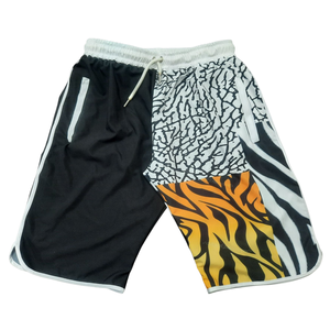 Cortavientos ligero, ropa deportiva, pantalones cortos transpirables de verano para gimnasio, pantalones cortos informales de gran tamaño con sublimación para corredor, patrón sólido - Product Image 1