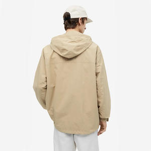 Wholesale 2023 Arrival Men Khaki <b>Colour</b> Padded Windbreaker Jacket With Cargo Pockets and Attached Hood for Sale - Product Image 3