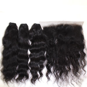 Qualité supérieure 13x4 13x6 Transparent Frontal Perruque de cheveux brésiliens bruts Loose Natural Wave Style Bundles de cheveux humains Frontal - Product Image 6