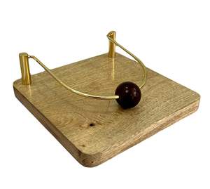 ที่ใส่กระดาษทิชชู่บนเคาน์เตอร์ทำจากไม้และทองเหลืองอเนกประสงค์สำหรับโต๊ะรับประทานอาหาร - Product Image 6