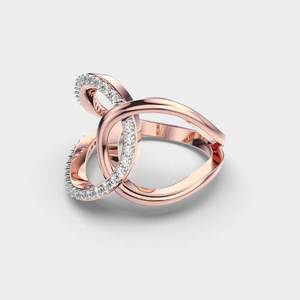 Anillo de Compromiso con Diamante Cultivado en Laboratorio de 1.50 Quilates, Diseño Único y Elegante con Patrón Cruzado, Anillo con Engaste de Oro Sólido de 18K - Product Image 6