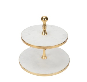 Soporte de pastel de mármol blanco redondo de diseño moderno, Decoración de mesa de calidad superior, herramientas para pasteles - Product Image 2