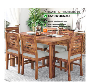 Offre Spéciale de meubles de restaurant royal de luxe moderne de haute qualité Table à manger sculptée en bois de teck massif 4 chaises pour ensembles de restaurant - Product Image 1