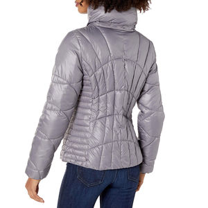 Veste d'hiver matelassée pour femme en toile respirante personnalisée, réversible et écologique, design long, best-seller, prix bas - Product Image 5