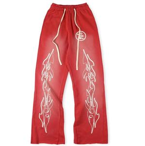 Custom Mens Flair Sweatpants Jogging Fleece Blanks 100% Cotton Puff Printing Casual <b>Vintage</b> Man <b>Track</b> Flared Jogger <b>Pants</b> - Product Image 1