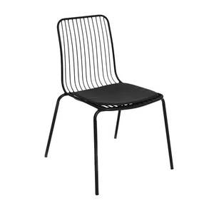 Chaise en fil métallique à usage multiple enduit bleu royal Chaise en métal robuste construite pour les espaces de vie intérieurs décoratifs - Product Image 4