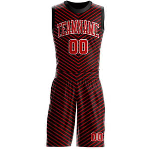 Camiseta de baloncesto juvenil roja personalizada, chaleco deportivo, técnica de sublimación uniforme, acepta personalizaciones de logotipo, jugadores corriendo - Product Image 2