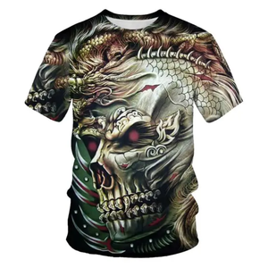 Venta directa de fábrica personalizada, camisetas con estampado por sublimación para hombre, 100% poliéster, camiseta de manga corta con estampado completo para hombre - Product Image 2