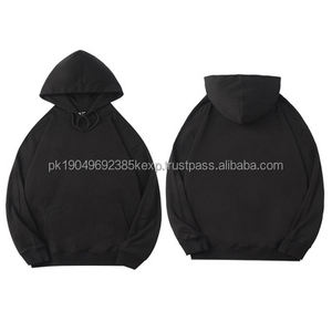 Sudadera con Capucha Personalizada para Hombre, de Alta Calidad, 380 g/m², Algodón Grueso, Negra, Lisa, de Felpa, Sudadera con Capucha Extra Grande para Hombre - Product Image 1
