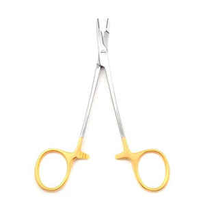 Portaagujas Castroviejo con Logotipo Personalizado, Recubrimiento de Titanio, Puntas Finas, Instrumentos de Microcirugía con Certificación CE - Product Image 1