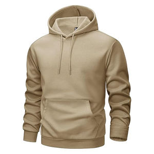 Sweat à capuche décontracté pour homme, personnalisé, brodé, uni, en polyester/coton, polaire respirant, coupe régulière, streetwear, Pakistan - Product Image 1