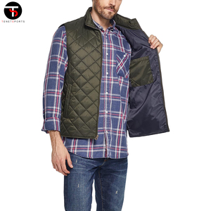 2025 nueva llegada moda Casual invierno transpirable grueso hombres sin mangas cremallera chaleco acolchado para la venta - Product Image 2