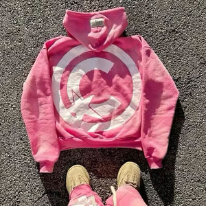 Sudaderas con capucha fabricantes personalizados de alta calidad hombre Hoodi peso pesado cremallera completa parches bordados sudaderas lavado ácido sudaderas con capucha hombres - Product Image 2