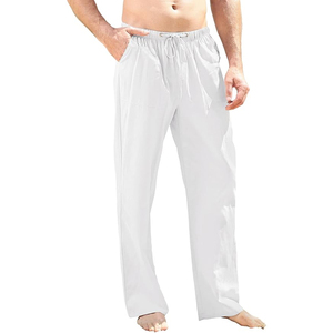 Pantalon d'été en lin de haute qualité pour hommes et pantalon de sport décontracté en lin personnalisé respirant 100% coton vente en gros - Product Image 6
