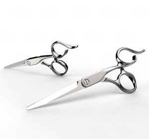 กรรไกรตัดผมสแตนเลสพร้อมด้ามจับแบบออฟเซ็ต - Product Image 5