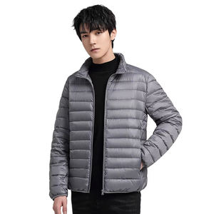 OEM Nuevo Diseño Sólido Color Granate Hombres Puffer Chaqueta 100% Poliéster Tela Invierno Cálido Cremallera Estilo Puffer Abrigo Para Uso Al Aire Libre - Product Image 1