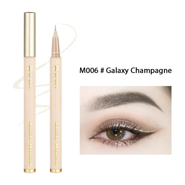 Waterdichte Diamant Glitter Champagne Vloeibare Eyeliner Oogschaduw Make-Up Zwart Bruin Eye Liner Pen Oog Beauty Party Make-Up Tools