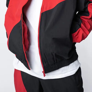 Ensemble deux pièces pour hommes coupe-vent vintage à fermeture éclair survêtement à sublimation ensemble coupe-vent court survêtement en nylon personnalisé - Product Image 5