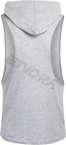 2024 gros nouveauté confortable coton Gym débardeur pour hommes sans manches avec capuche séchage rapide et respirant tricoté armure - Product Image 3