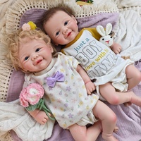 Poupée Bébé Reborn en Silicone Réaliste, Anatomiquement Correcte, 17 pouces, Vivienne avec Cheveux Implantés, Projet Artistique Personnalisé d'Usine, Lavable, Muneca