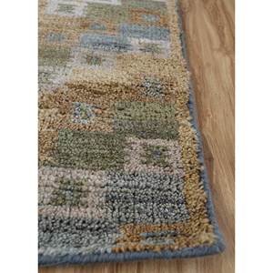 พรมขนสัตว์ถักมือ Erbe สีแดงส้ม รุ่น AKWL-1254 ลายเรขาคณิตนามธรรม สำหรับบ้าน ห้องนั่งเล่น ทางเดิน ห้องโถง ขนาด 9x12 ฟุต รูปทรงสี่เหลี่ยมผืนผ้า - Product Image 4