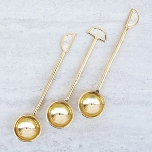 Elégante cuillère de mariage en acier miroir couleur or de l'Inde, parfaite pour les ustensiles de cuisine, les hôtels, les restaurants et la vaisselle - Product Image 2