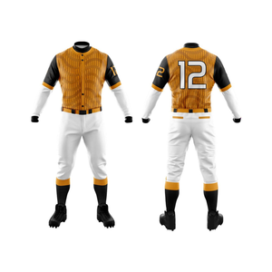 Logotipo personalizado Color 100% Poliéster Uniformes de béisbol Sublimado Athletic Fit Ropa deportiva para jóvenes y adultos Técnicas impresas - Product Image 5