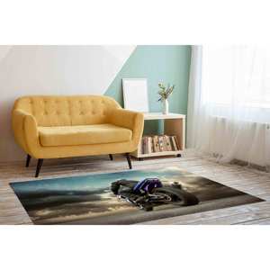 Tapis imprimé : Tapis aux motifs météo nuageux, Tapis de luxe, Tapis de garage, Tapis d'intérieur, Tapis en chenille - Product Image 3