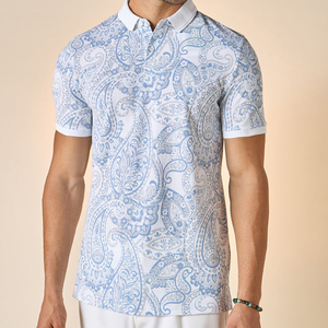 Summer New Men's Casual Polo Shirt Fashion Sports Short-Sleeve panel Polo T-Shirt Top Custom printed Men's polo Shirt - Product Image 1