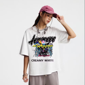 Camiseta Vintage con Lavado Ácido, Impresión Personalizada OEM, No se Deforma Fácilmente, para Reuniones Familiares y Eventos Grupales - Product Image 3