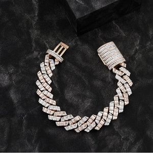 Pulsera cubana de diamantes de moissanita de plata 925 de moda de alta calidad, pulsera cubana de circón clásica y de estilo Popular para hombres - Product Image 2