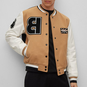 Chaquetas Varsity de Cuero Personalizadas 2026, de Alta Calidad, Ecológicas, Resistentes al Viento, para Invierno, para Hombre, con Letras de Universidad DCY en Chenilla - Product Image 5