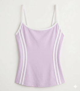 Women's Front Customizable Eco-Friendly Breathable Knitted Skinny Tank Top Spandex Cotton Material Casual Streetwear <b>Strapless</b> - Product Image 1