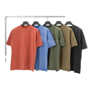 เสื้อยืดผู้ชายพรีเมียม ล้างสีแบบแอซิด สไตล์สตรีทแวร์ เนื้อผ้าถักน้ำหนักเบา 100% ผ้าฝ้าย ระบายอากาศได้ดี - Product Image 4