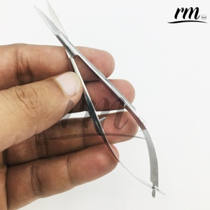Micro ciseaux à ressort 4.5 "droit Castroviejo point de coupe broderie printemps Action extra pointu printemps ciseaux à cils - Product Image 6