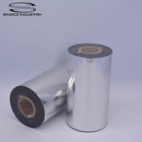 Cinta de transferencia térmica de resina de 24mm Compatible con Oki, impresora de cera de 110mm X 300m para impresión de código de barras e impresoras térmicas