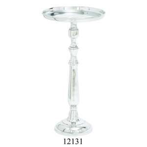 Mesa de bandeja de aluminio de Venta caliente, mesa decorativa pulida de plata lisa, muebles de sala de estar, mesa auxiliar - Product Image 2