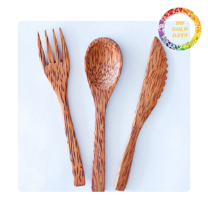 Wooden <b>coconut</b> spoon from Viet Nam | Eco-friendly and easy to clean - Product Image 2