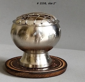 High Quality Brass Incense Resin <b>Burner</b> Carved Color Work Readily Available India Supplier Features Scented Charcoal Seed <b>Wax</b> - Product Image 4