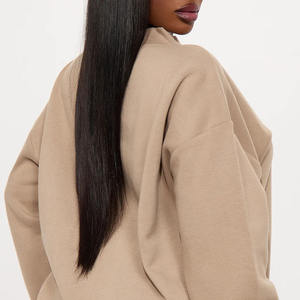 Sweat-shirt à col montant pour femmes Coton Polyester Tissu à manches longues Pullover Design Soft Fleece Interior Warm Custom Logo Printing - Product Image 6