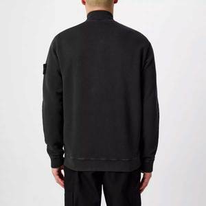 Blouson aviateur Letterman à logo personnalisé pour hommes et femmes vente en gros de vestes en laine noire foncée de qualité supérieure avec cuir - Product Image 5