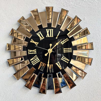 Exklusive Übergroße Dekorative Metalluhren mit Geräuschlosem Uhrwerk für Wohnzimmer, Schlafzimmer, Lobby, Moderne Wohnraumdekoration, Hochzeit