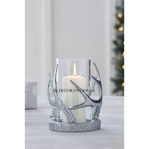 Portavelas de huracán de aspecto atractivo fundido de aluminio chapado en oro de alta calidad más exigente, accesorios de decoración del hogar - Product Image 3